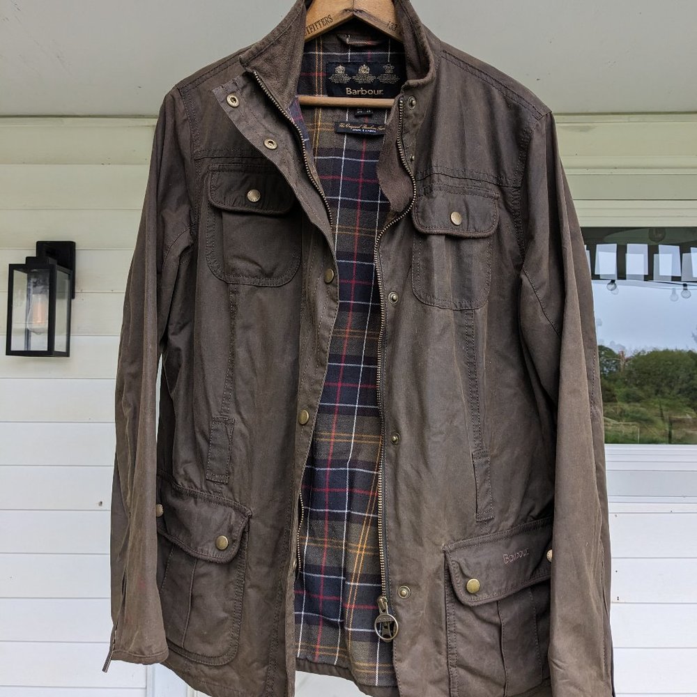 Barbour waxed jacket | brown | women's US 14